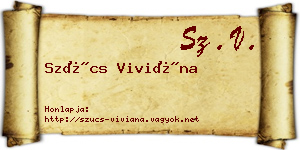 Szűcs Viviána névjegykártya