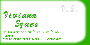 viviana szucs business card